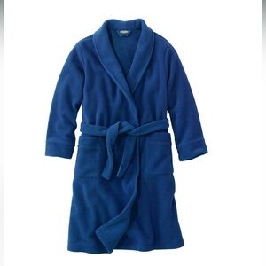LL Bean Kids Robe Size 4 Navy
